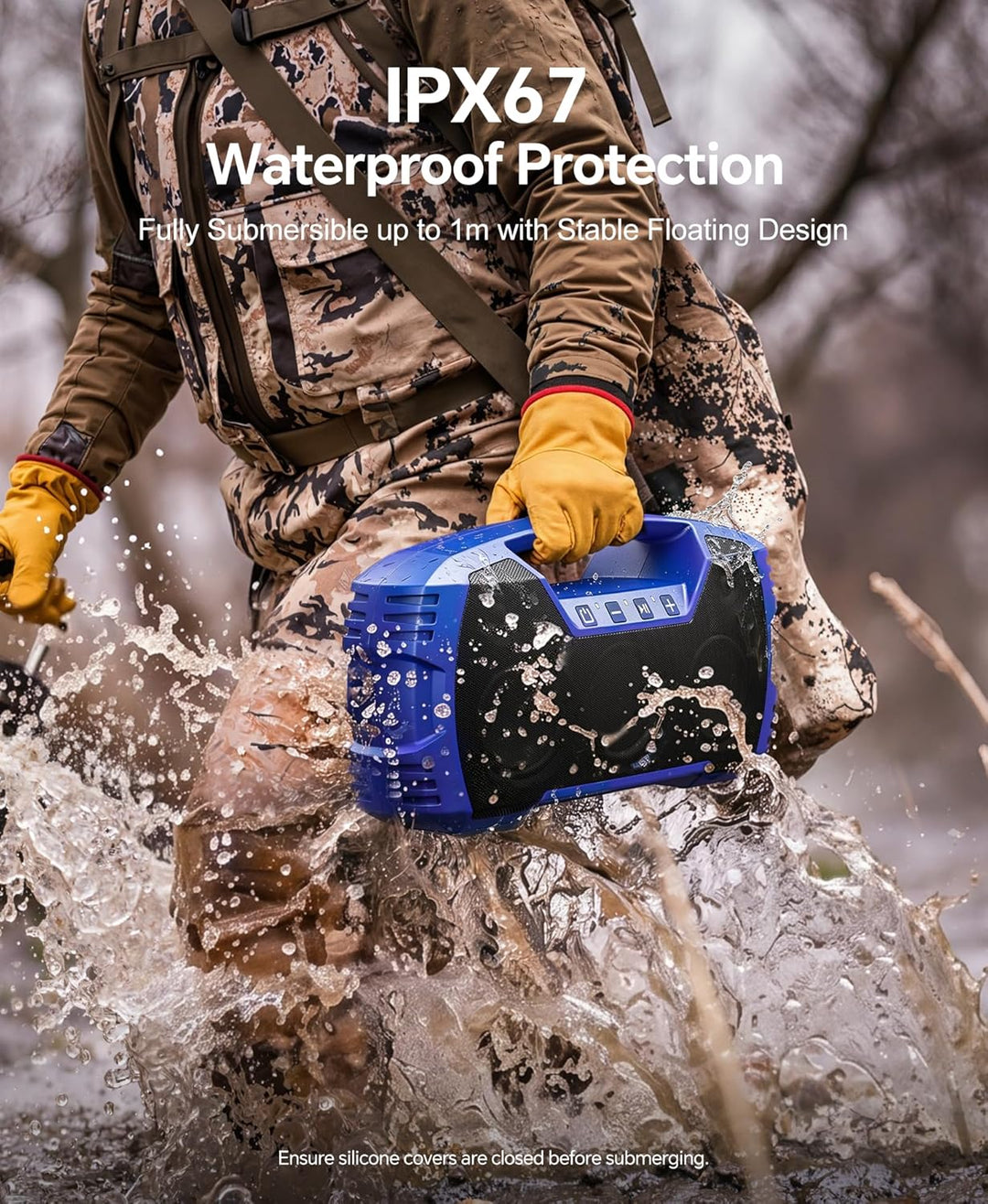 Houl Zallee Altavoz Bluetooth Impermeable IPX7, Altavoces Inalámbri...