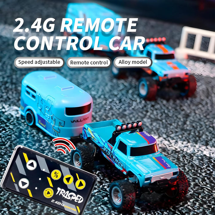 Flashstar Mini camión Rc, camión monstruo a escala 1:64, auto de co...