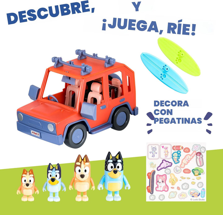 Bluey Heeler - Coche de juguete familiar 4WD para niños pequeños co...