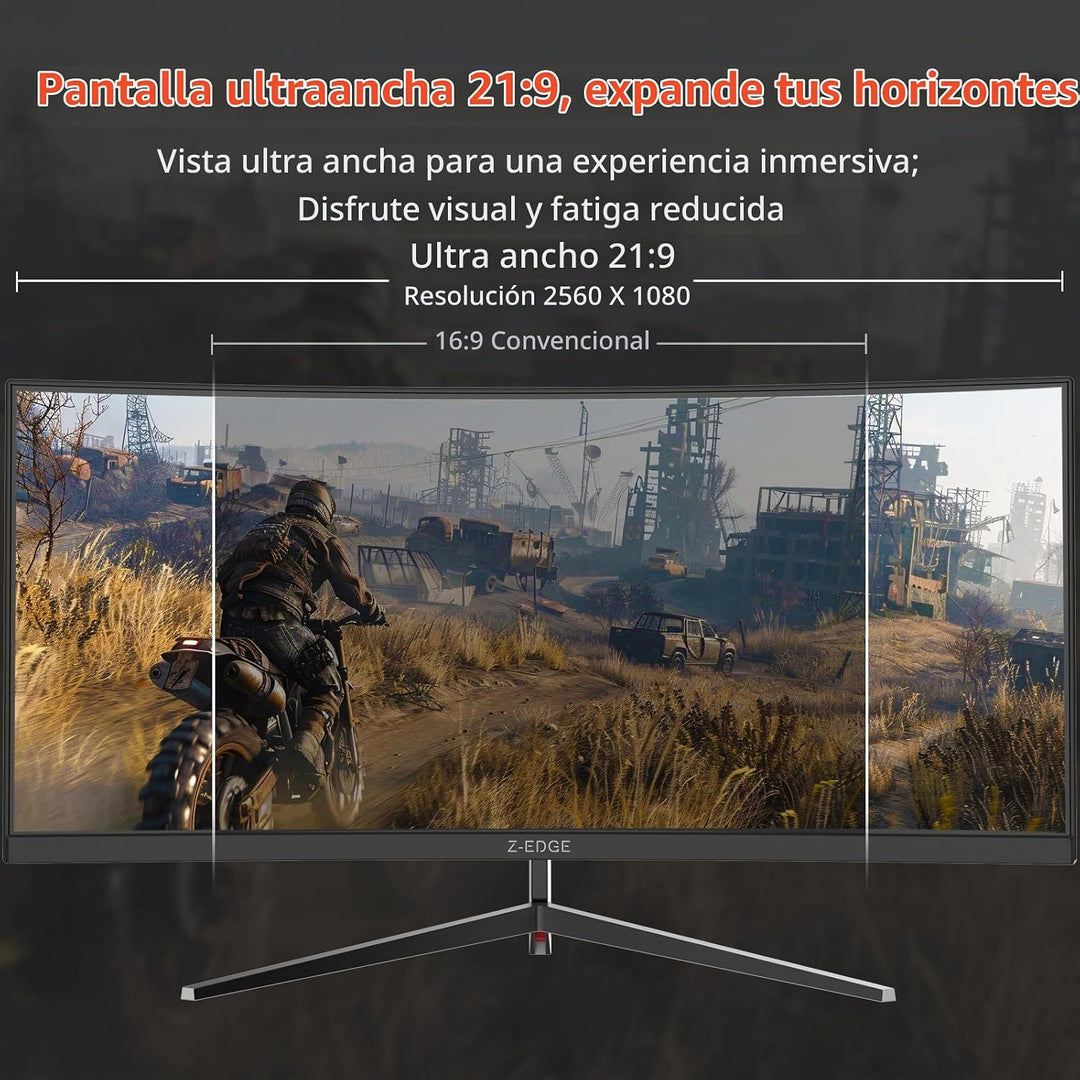 Z-Edge - Monitor curvo para juegos de 30 pulgadas, WFHD1080P 200Hz...