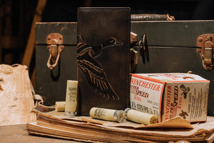 House of Jack Co. Cartera larga para hombre | Cuero de grano comple...
