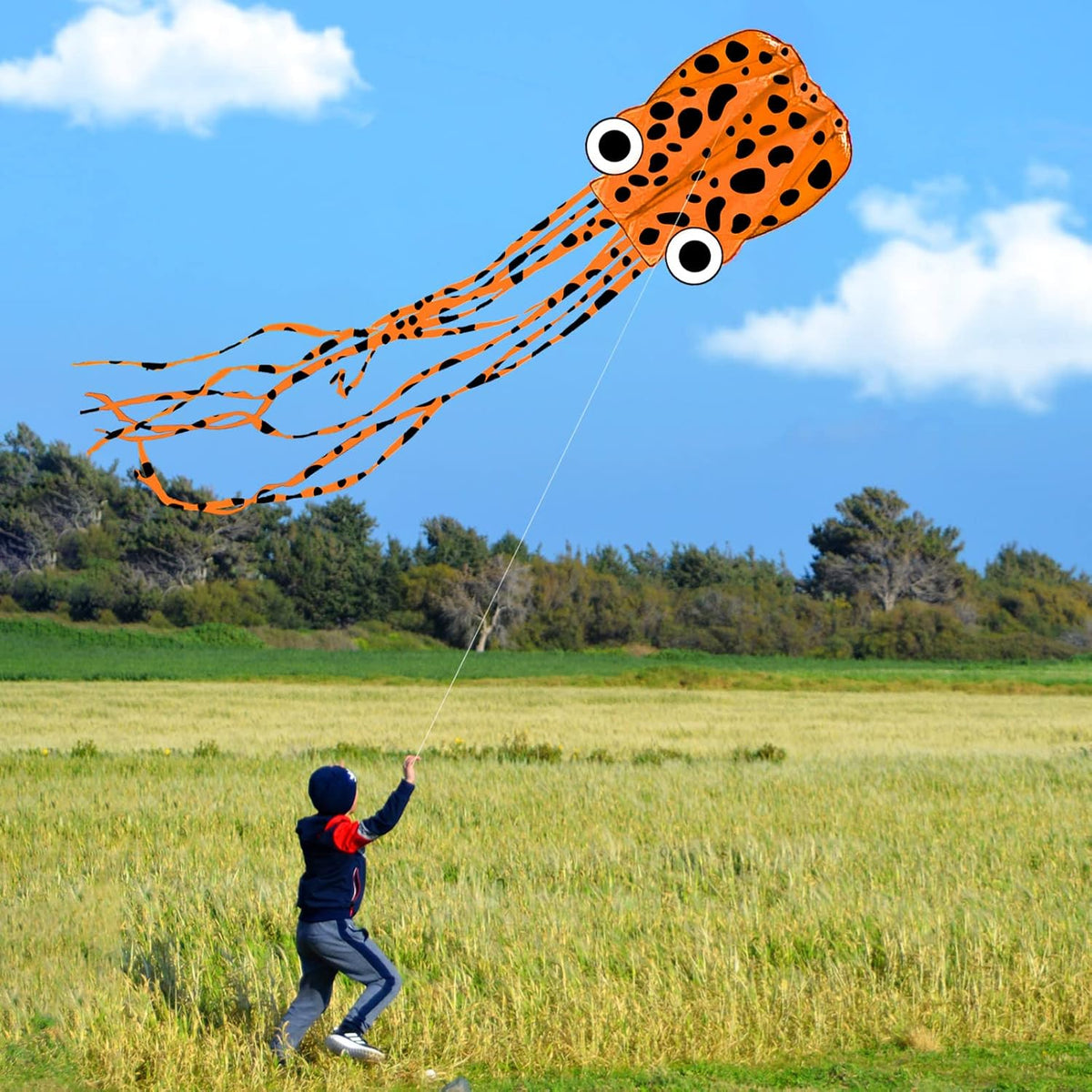 Octopus Kite para Kids & Adults, Easy a Fly Beach Kites para Kid Ages 4-8