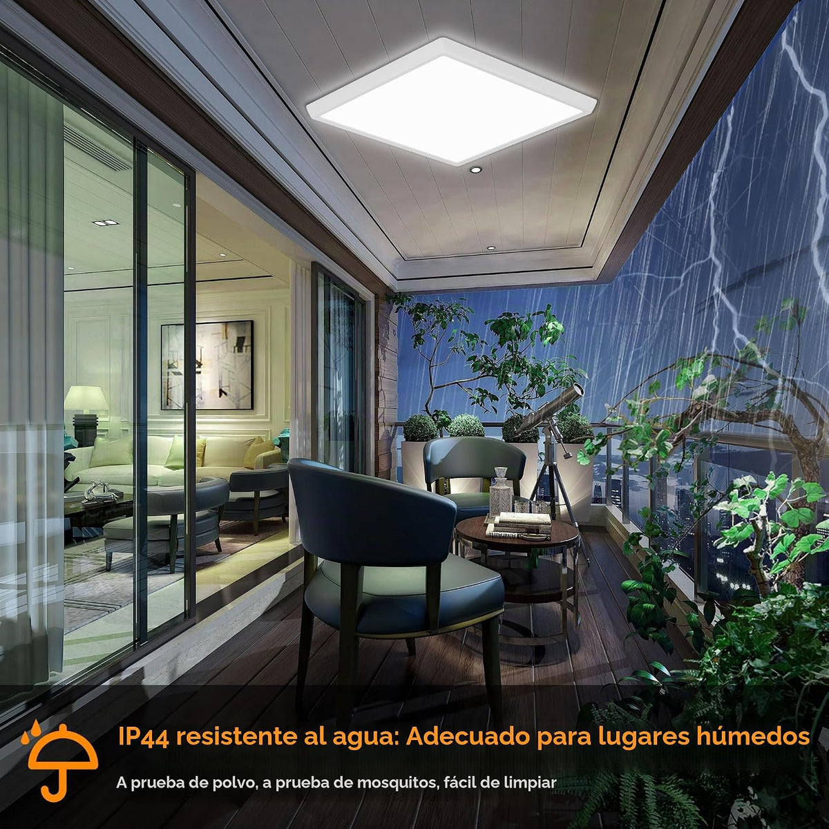 Lámpara Luz de techo con sensor de movimiento de 12 pulgadas, luz activada por