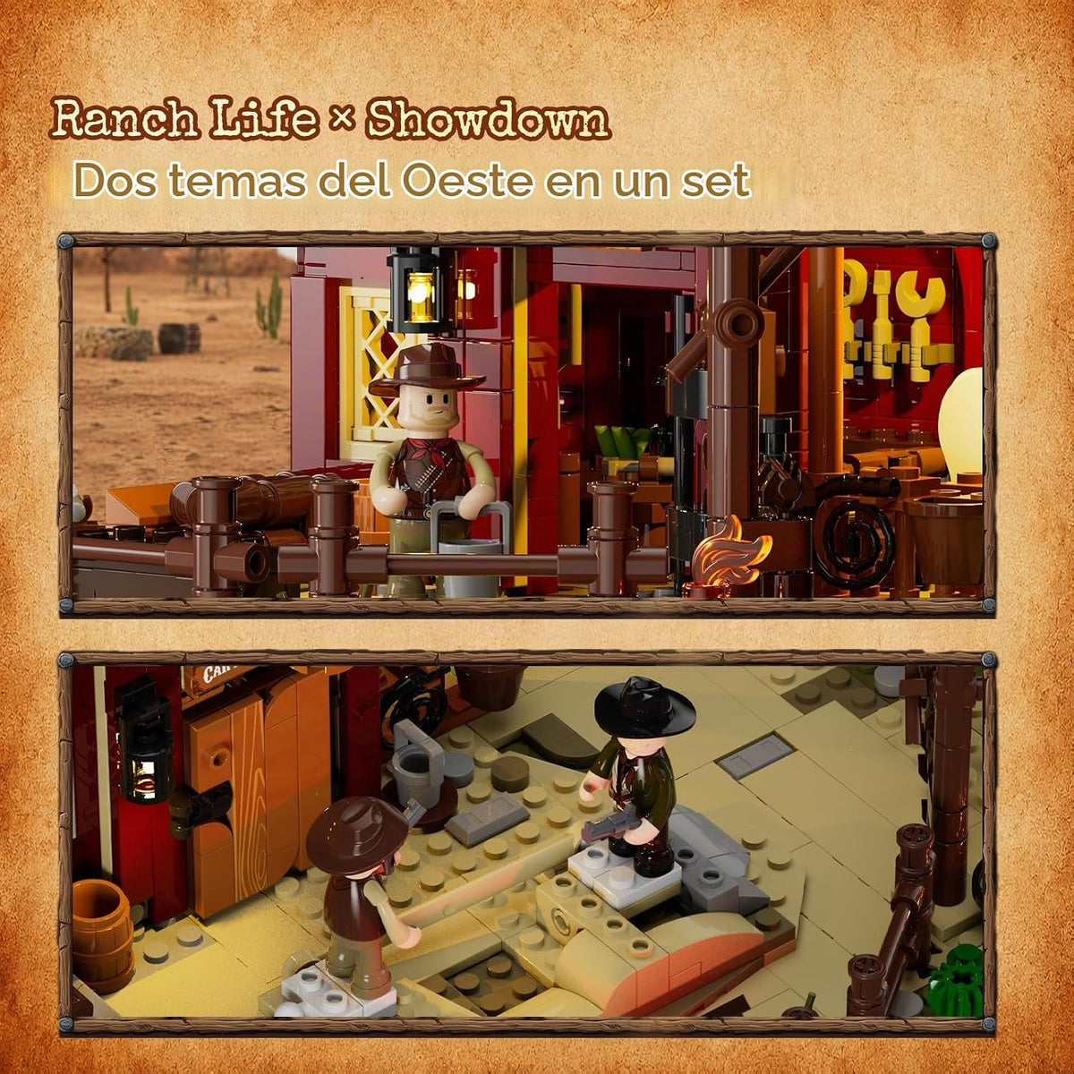 Lumibricks Western Ranch-Duel Lighting - Juego de ladrillos de construcción