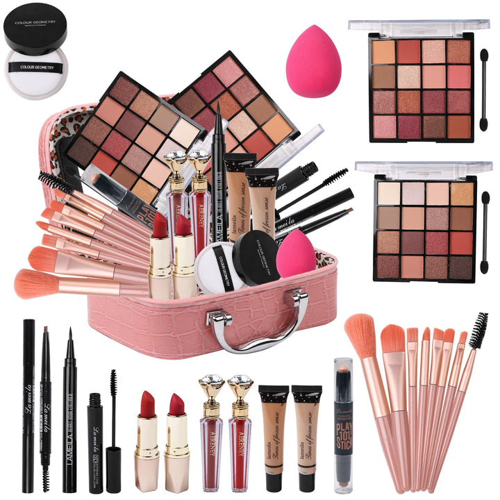 Delymol Kit de maquillaje todo en uno para niñas adolescentes, somb...