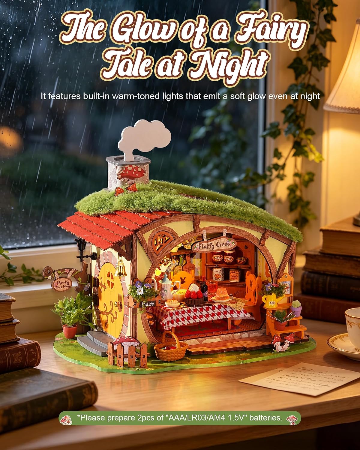 Rolife Kits de casa de hadas en miniatura del bosque de bricolaje, diseño
