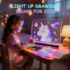 Tablero de dibujo LED de 16 pulgadas recargable iluminado tablero de dibujo