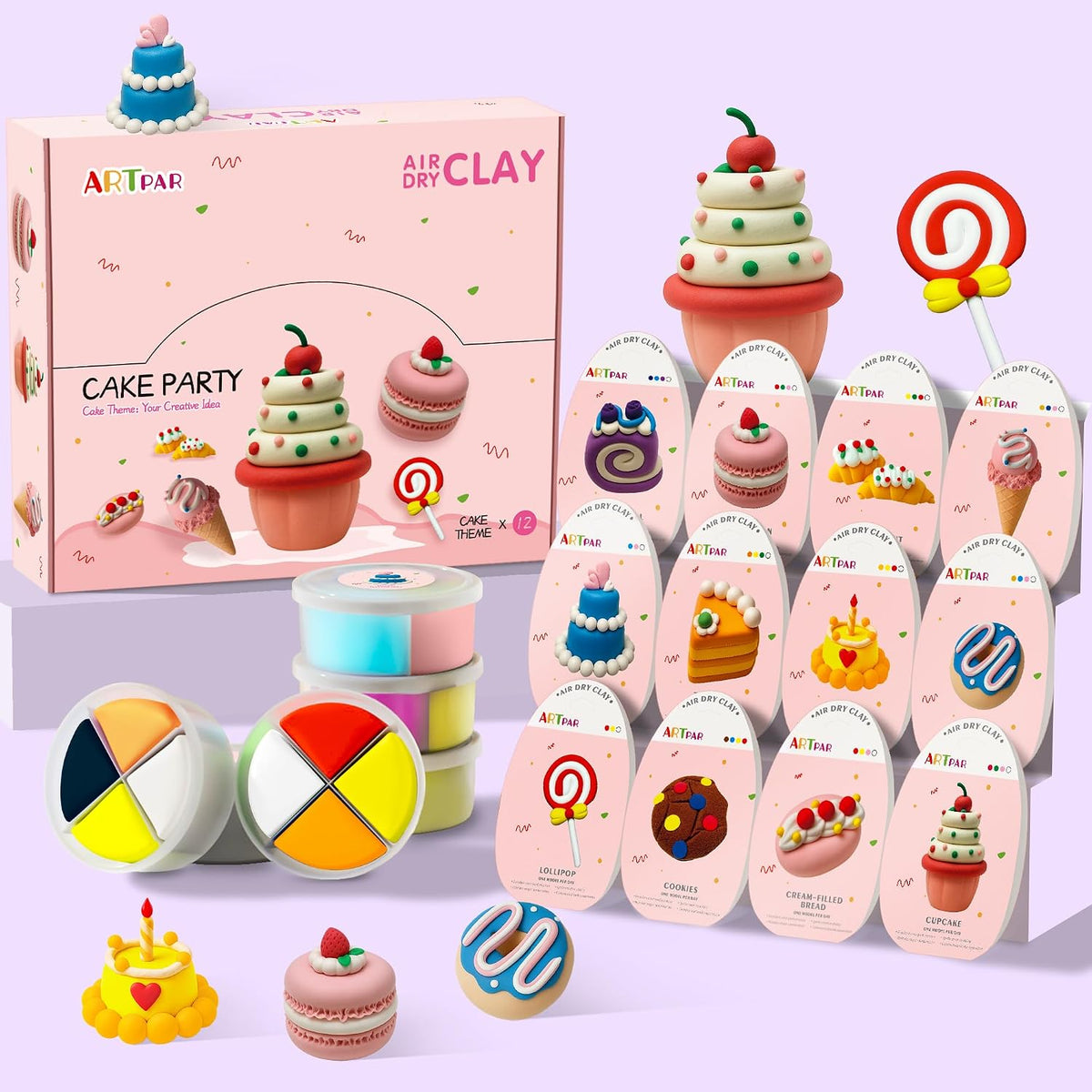 Kit de arcilla seca al aire, arcilla para modelar para niños,Juego