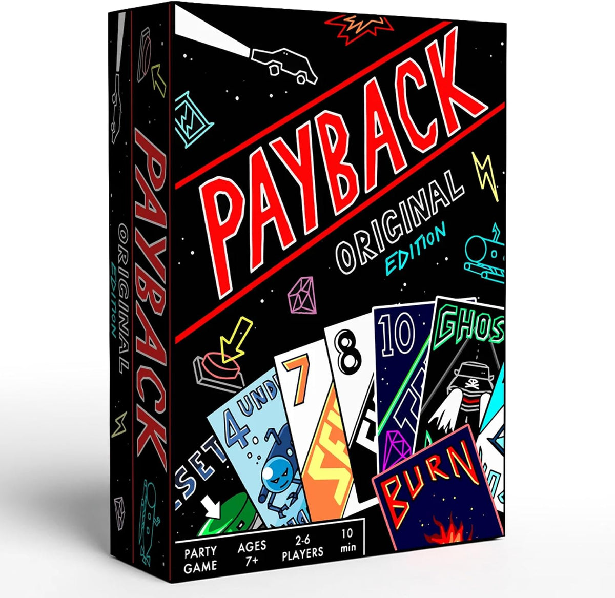 PAYBACK Edición original: divertidos juegos de cartas familiares con traición, estrategia y caos para adolescentes y adultos, fiesta de ritmo rápido y juego de viaje, ideal para adolescentes, amigos y familias