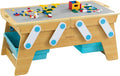 KidKraft Building Bricks Play N Store Wooden Table con 200+ Bricks, 3 Bins