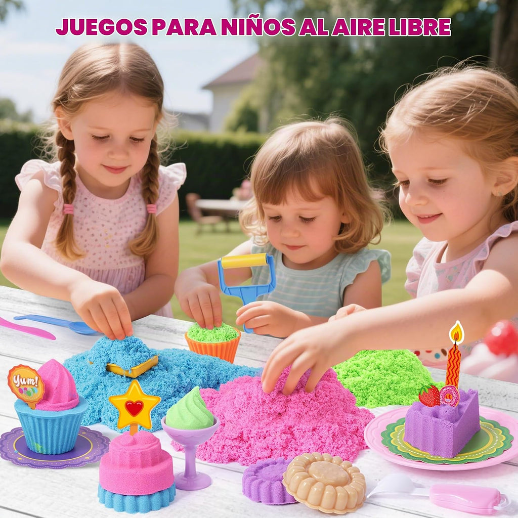 Juguete sensorial de arena para pastel y helado, regalo divertido