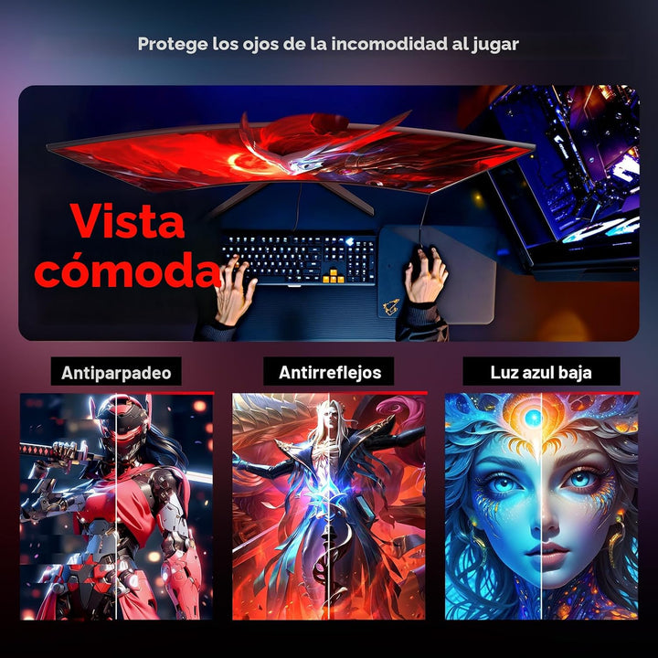 SANSUI Monitor curvo para juegos de 27 pulgadas, 200 Hz, 1 ms con a...
