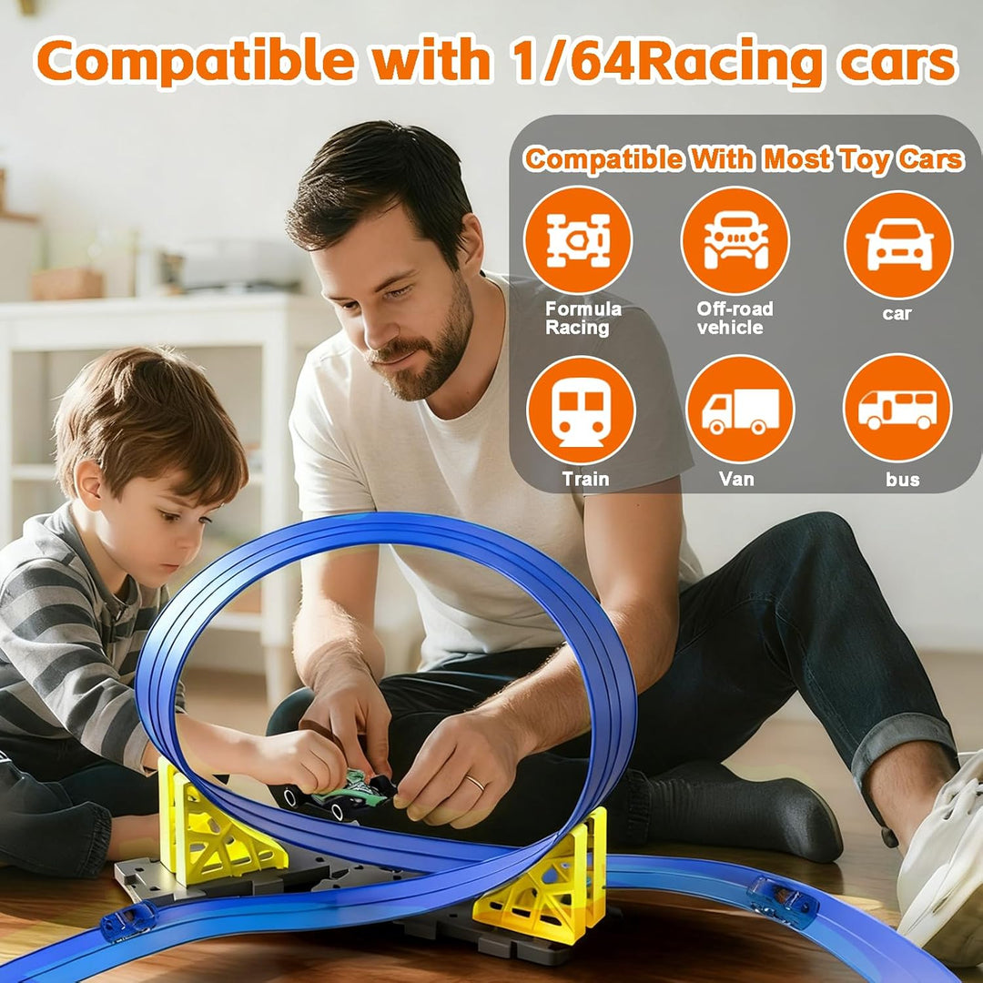 Pista de carreras flexible para niños pista flexible de
