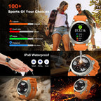 Reloj inteligente para hombre, rastreador de actividad física, GPS: relojes inteligentes militares para Android/iPhone Gps Watch 1.43 "AMOLED Hacer respuesta llamada Correr Relojes digitales para hombre, compatible con Samsung, monitor de corazón