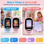 Walkie Talkies de video para niños, paquete de 2 juguetes recargables para cámara y pantalla, chat de campamento de largo alcance para interiores y exteriores, radios bidireccionales, regalos de