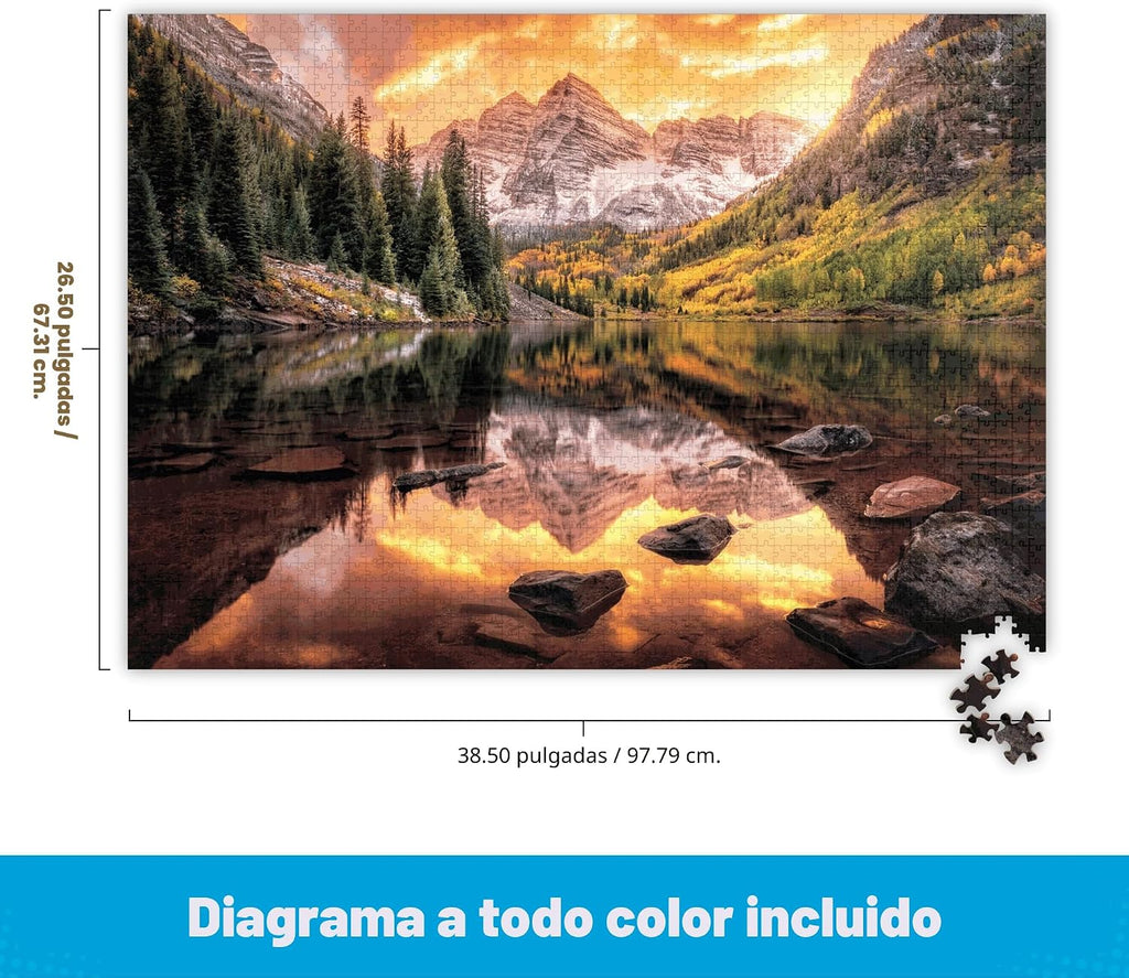 Buffalo Games Rompecabezas Joshua Snow Lake, rompecabezas de 2000 piezas