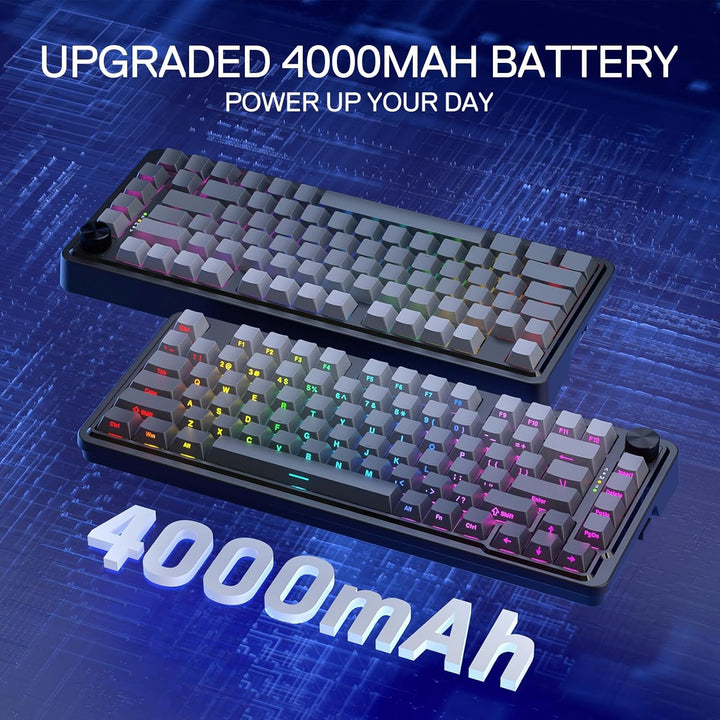 Redragon K673 GB 75% Teclado Gaming RGB Inalámbrico con Gasket, 3 M...