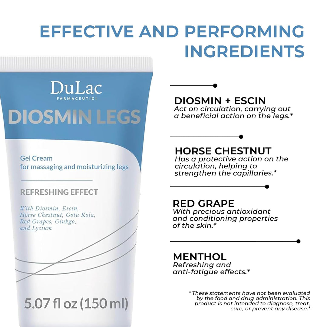 Dulàc - Diosmin Legs 5.07 fl oz - Tratamiento de venas varicosas pa...