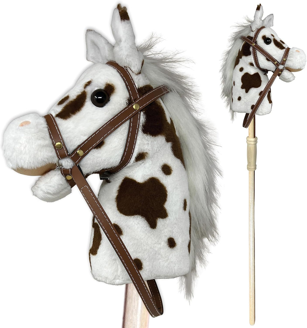 Nature Bound Caballo de Palo | Caballo de Juguete de Felpa Hecho a Mano | Pony de Palo Proporciona un Divertido Juego de Simulación para Niños Pequeños y Preescolares | Cosido a Mano, Madera, Efectos