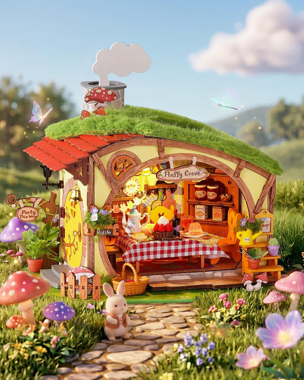 Rolife Kits de casa de hadas en miniatura del bosque de bricolaje, diseño