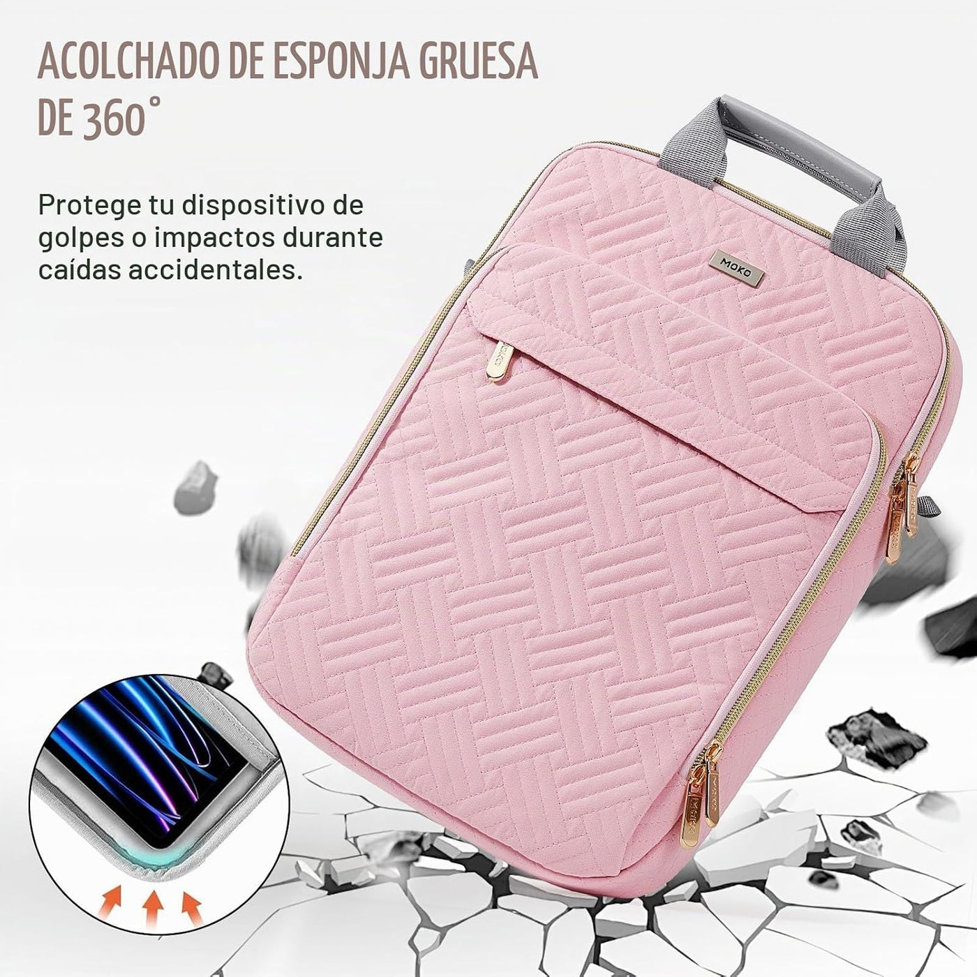MoKo Funda acolchada para portátil de 13 a 14 pulgadas para Mac Air...
