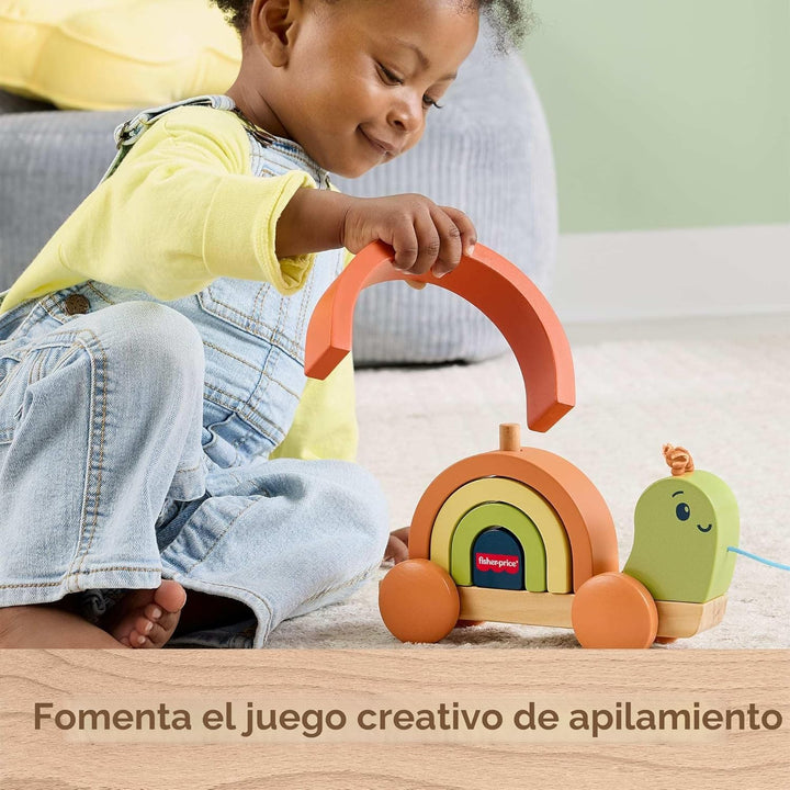 Fisher-Price Juguete de madera para niños pequeños caracol