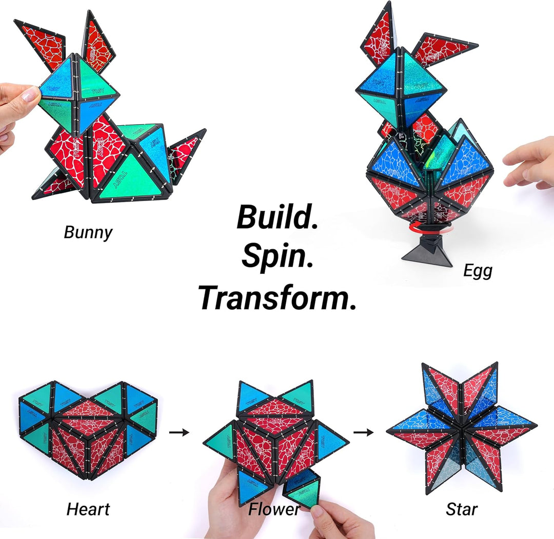 TOSY Pirámide Magnética de Piedra - 1 Cubo se Transforma en 1 Billó...
