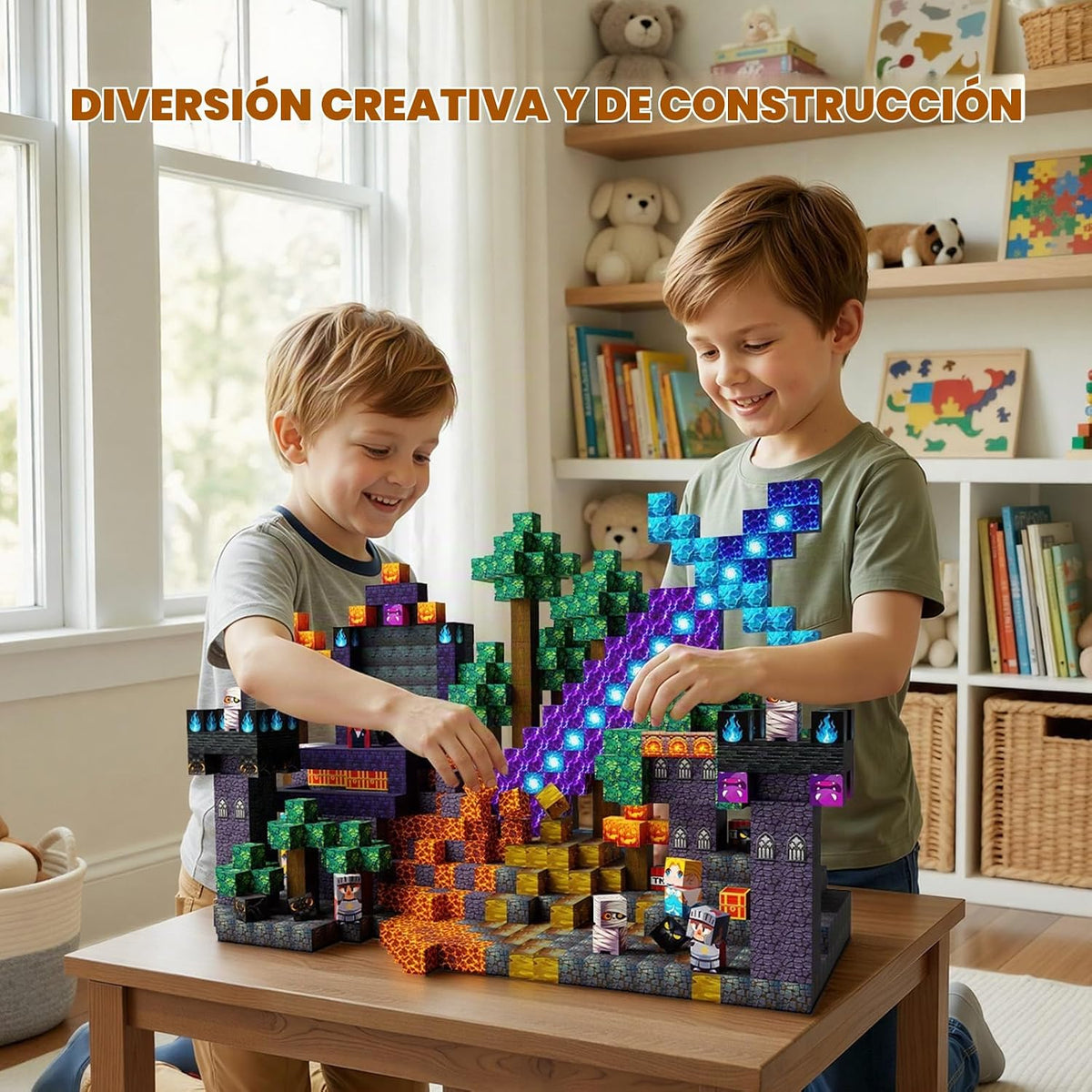 Bloques de construcción magnéticos STEM juguete para niños a partir