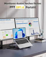Estación de acoplamiento USB C para laptop con monitor doble, solo...