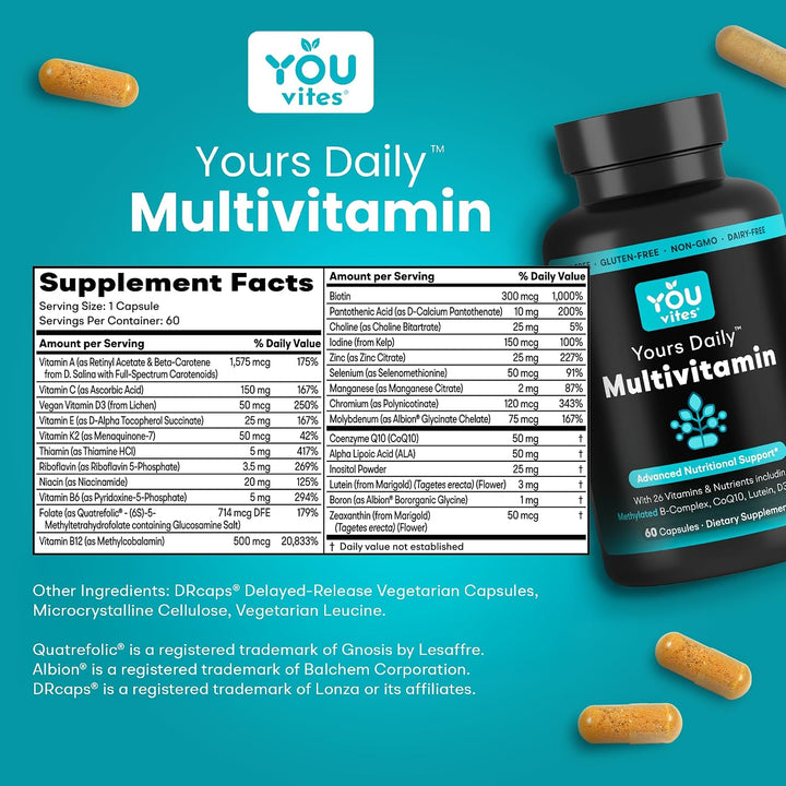 You Vites - Multivitamina metilada para hombres y mujeres, Metil mu...