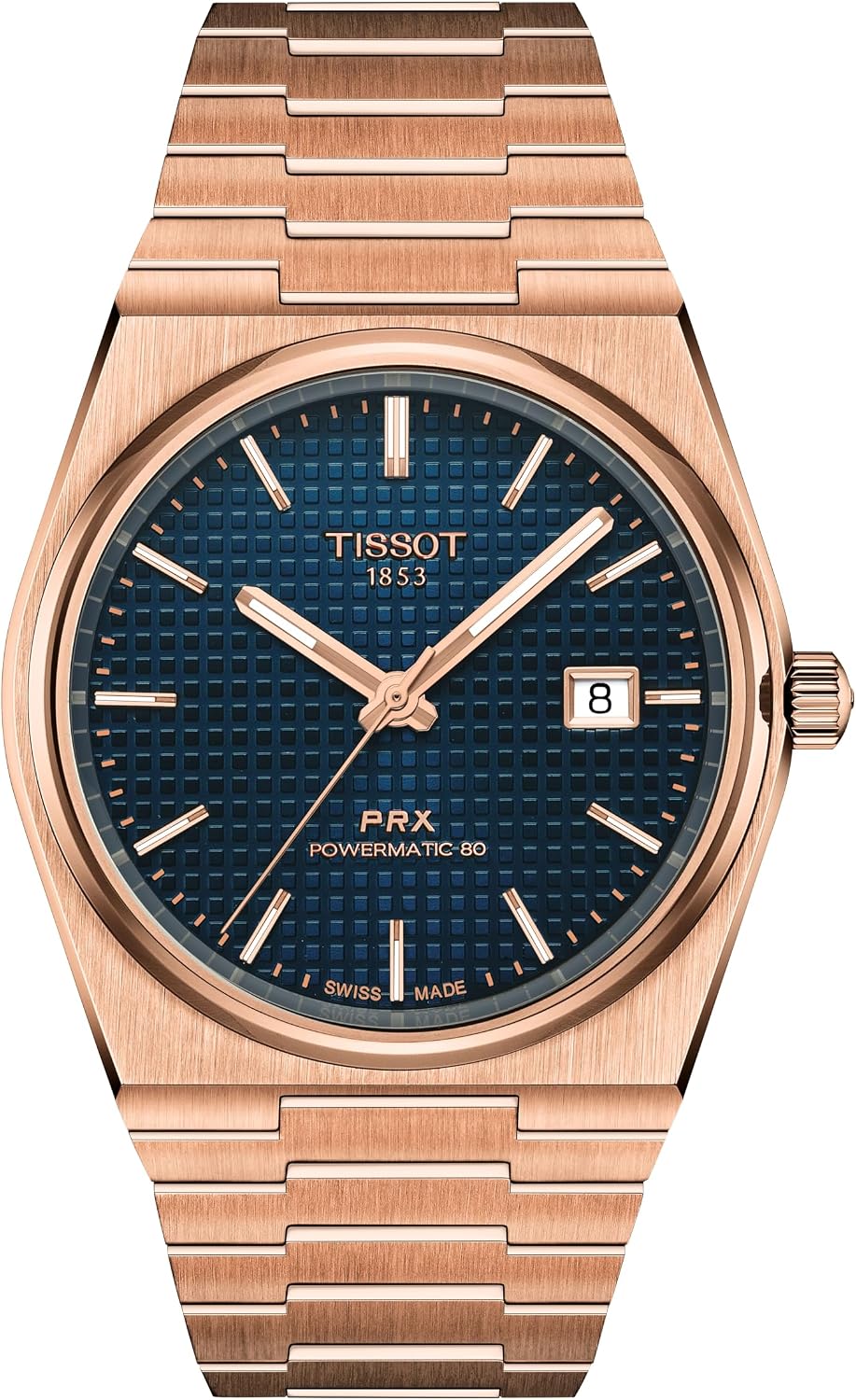 Tissot PRX, automático suizo, 1.575 in, esfera azul, reloj para hombre