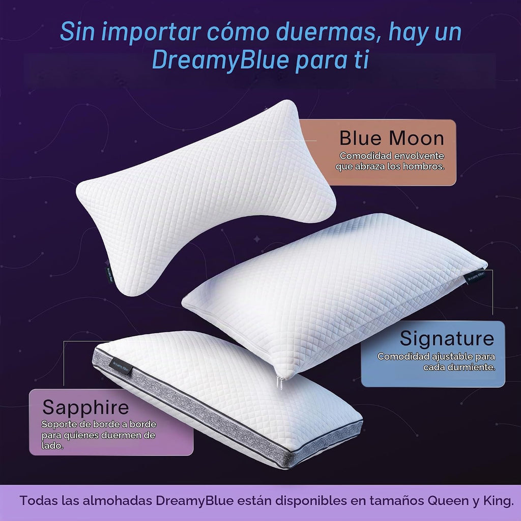 DreamyBlue Signature Adjustable Shredded Memory Foam Pillow Queen