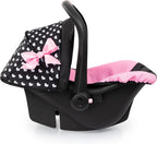 Bayer Design Muñecas: Asiento de Coche Deluxe: Corazones Negro