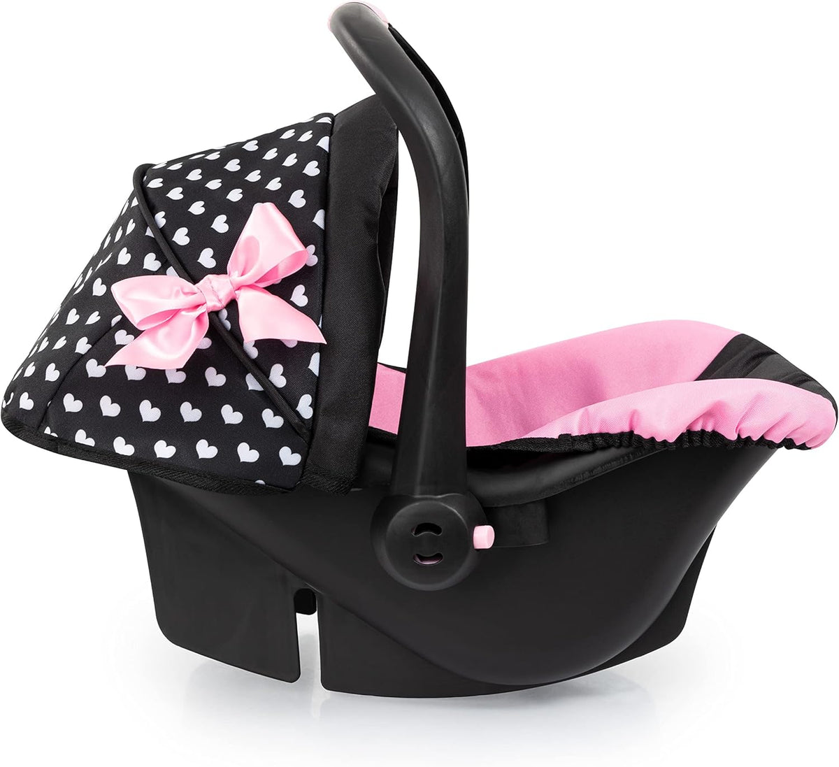 Bayer Design Muñecas: Asiento de Coche Deluxe: Corazones Negro