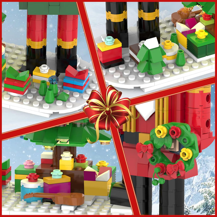 Juego de construcción de casa de jengibre y cascanueces de