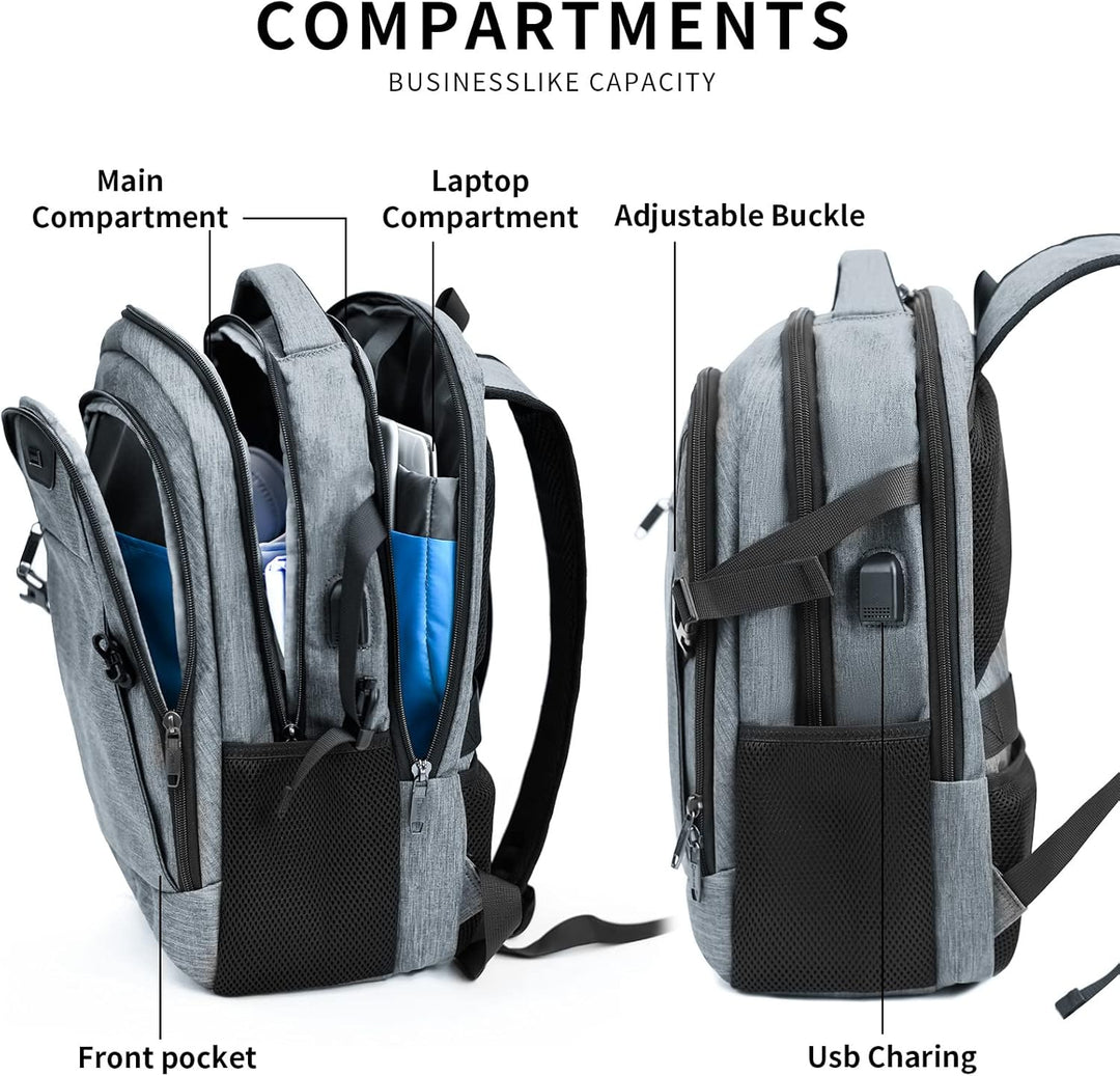 DUSLANG Mochila de viaje para computadora portátil de trabajo con p...