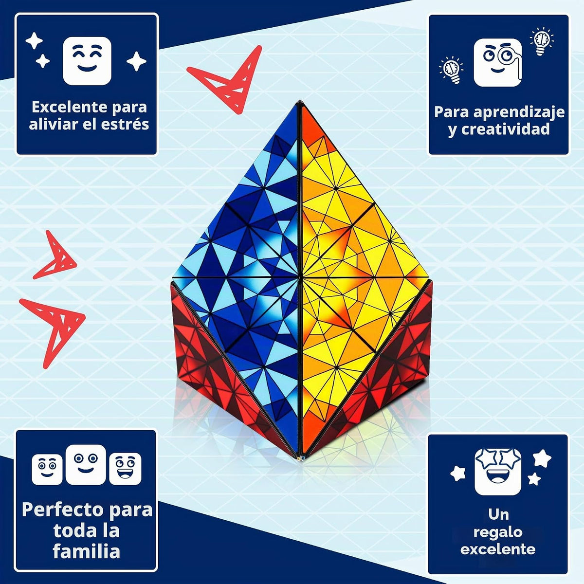Shashibo ICOSA XL - Rompecabezas magnético para aliviar el estrés