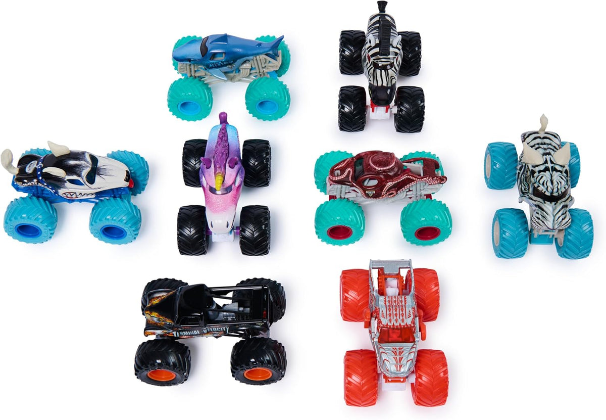 Monster Jam, Camiones monstruo fundidos a presión Catastrophe vs Husky, escala 1:64, juguetes para niños a partir de 3 años
