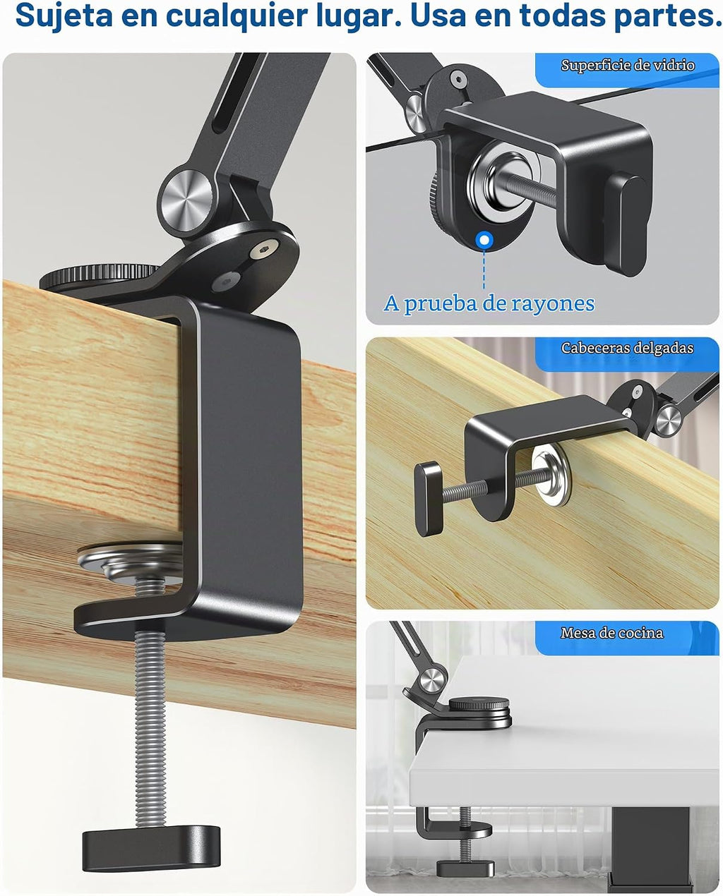 OMOTON Soporte de tableta GH04 para iPad con brazo de aluminio, soporte