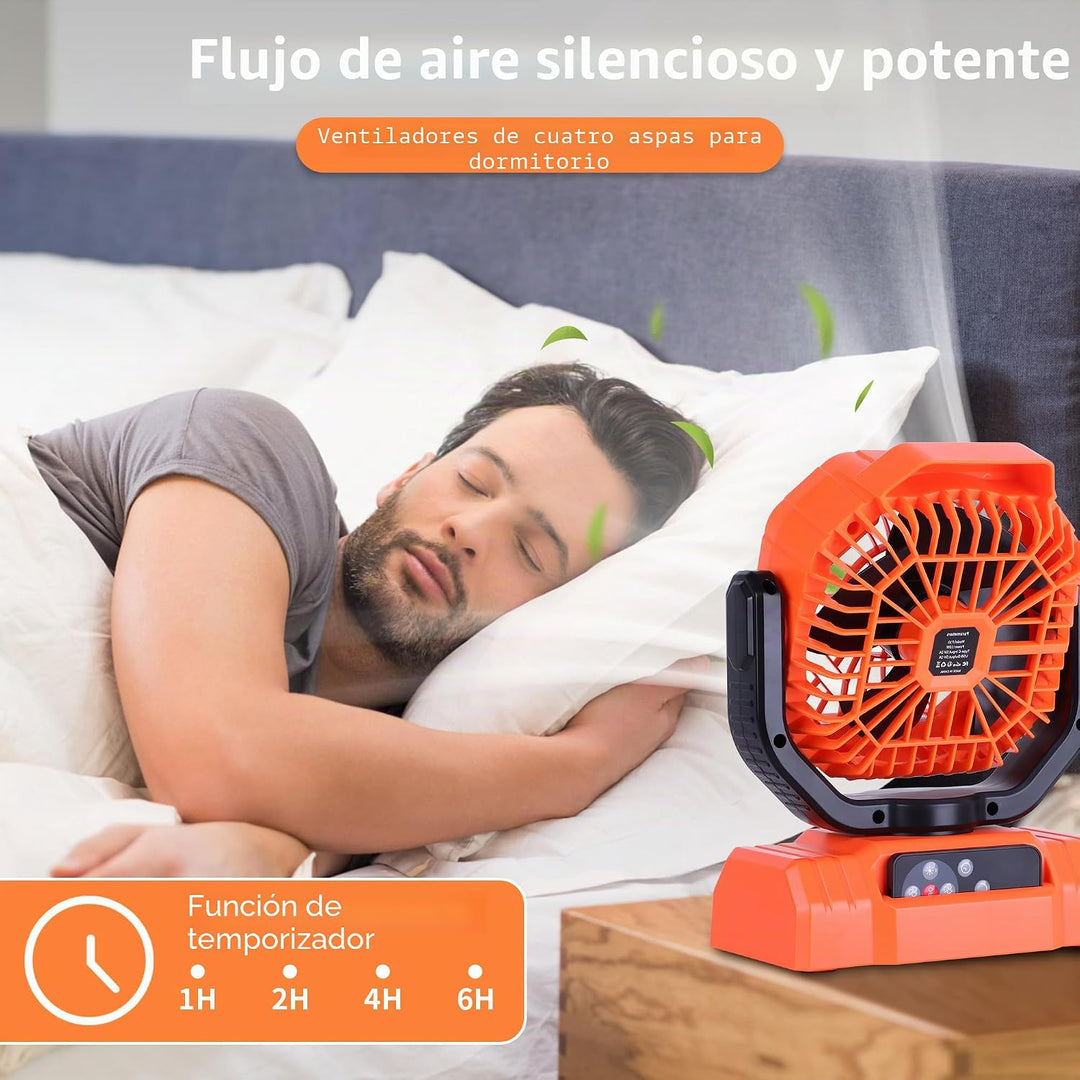 AVV Ventilador Recargable Portátil para Camping de Alta Velocidad d...