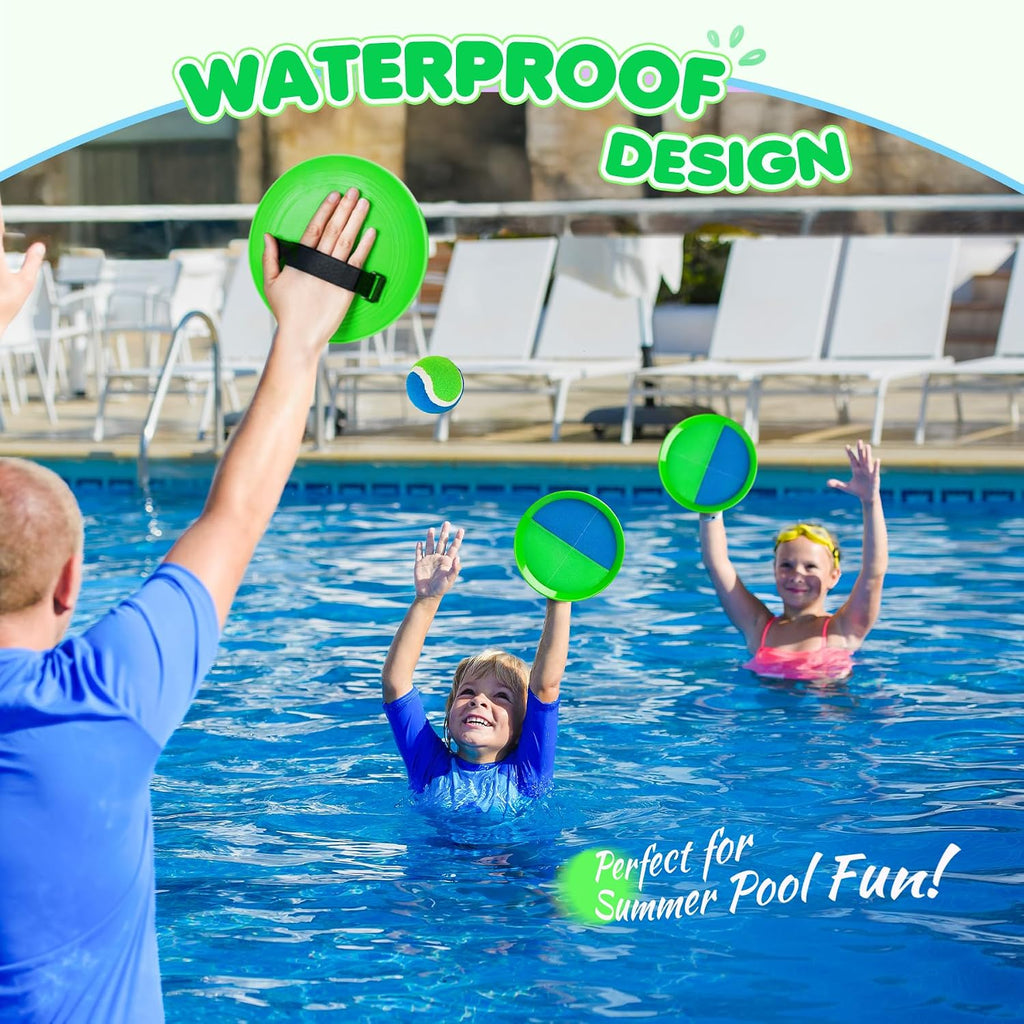 Juego de pelotas para lanzar y atrapar mejoradas, juguetes para niños, juegos al aire libre, entrenamiento de béisbol, resistente y resistente al agua para playa, piscina, patio, regalo