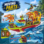 HOGOKIDS Juego de construcción de barco de dinosaurio