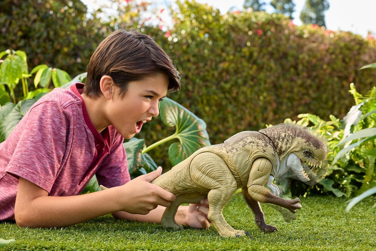 Mattel Jurassic World Rebirth Distortus Rex Rumble N Rampage Figura
