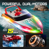 BEZGAR Barco a control remoto, 2 paquetes de 10 pulgadas, barco RC...