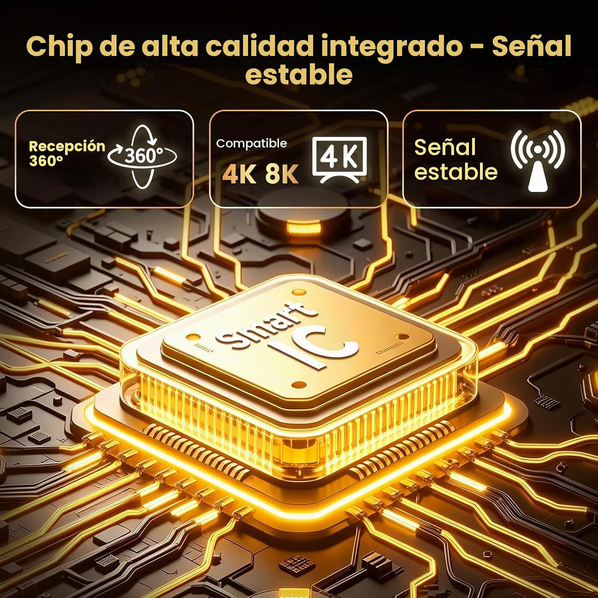 Antena de TV 2026 más de 6000 millas Smart TV para interiores, admite