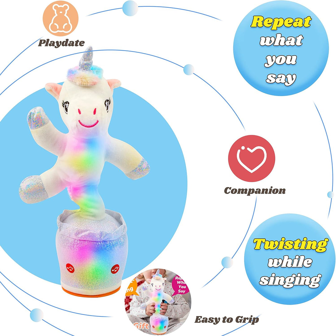 Hopearl Unicornio bailarín brillante que habla interactivo animado...