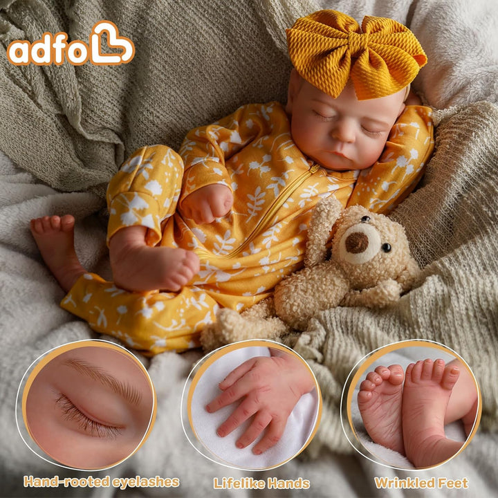 ADFO Muñecas de bebé recién nacidas realistas de 20 pulgadas, muñec...