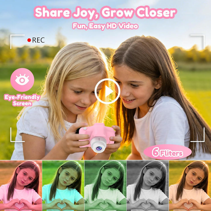 PROGRACE - Cámara digital para niños, 40MP FHD 1080P, cámara para n...