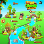 150 Bloques Magnéticos – Juego de Construcción de Minas Magnéticas, Selva Animal