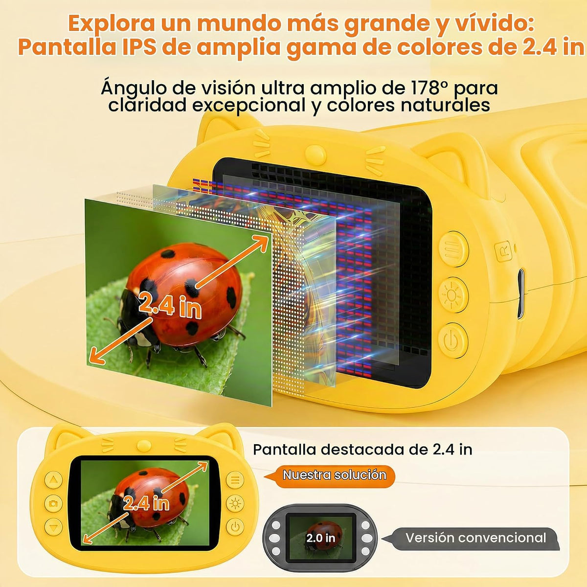 Kids Microscope, 4K 1000X Zoom, 2.4" Screen, STEM Toy para Ages 4-8